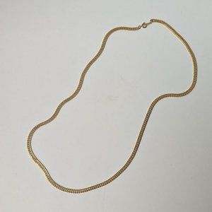 Gold flat chain neckklace